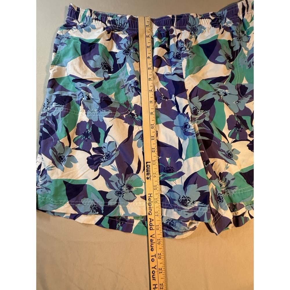 Columbia PFG Blue/Green Tropical Print Womens Shorts Size 1X - Picture 4 of 8